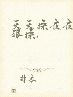 天天操夜夜操狠狠操,