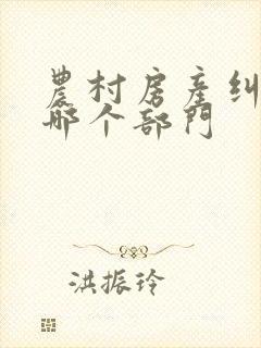 农村房产纠纷找哪个部门