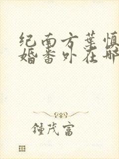 纪南方叶慎守复婚番外在哪里看封面