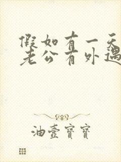 假如有一天发现老公有外遇老婆怎么办