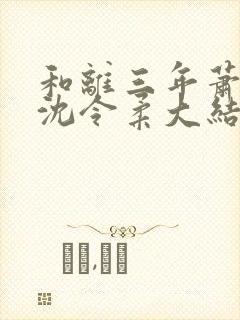 和离三年萧清濯沈令柔大结局