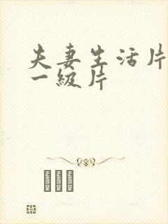 夫妻生活片黄色一级片