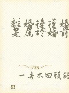 离婚后复婚财产是属于婚前财产吗