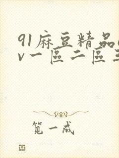 91麻豆精品av一区二区三区