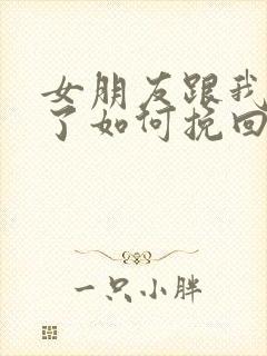 女朋友跟我分手了如何挽回