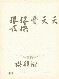 狠狠爱天天干夜夜操