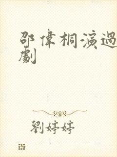 邵伟桐演过哪些剧