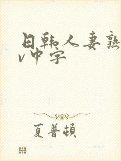 日韩人妻熟女av中字