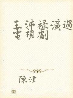 王沛禄演过什么电视剧封面