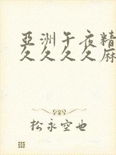 亚洲午夜精品久久久久久麻豆av