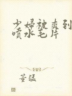 少妇被爽到高潮喷水毛片