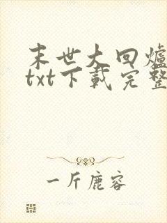 末世大回炉小说txt下载完整版