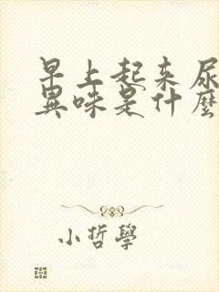 早上起来尿黄有异味是什么原因