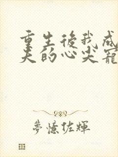 重生后我成了前夫的心尖宠