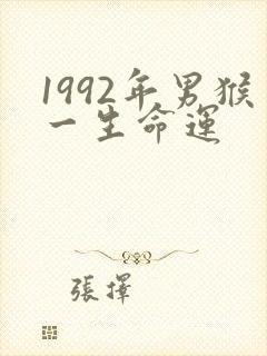 1992年男猴一生命运封面