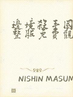 边境杀手国语完整版免费观看