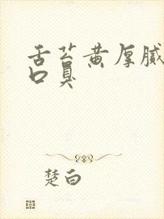 舌苔黄厚腻口苦口臭