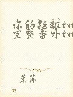 你的距离txt完整番外txt