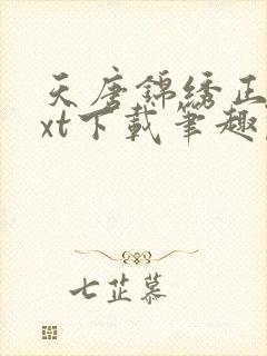 天唐锦绣正版txt下载笔趣阁