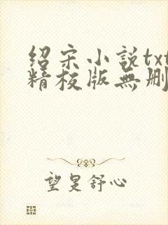 绍宋小说txt精校版无删减