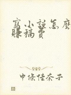 写小说怎么挣钱赚稿费