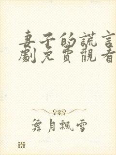 妻子的谎言电视剧免费观看全集高清