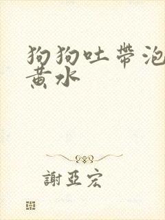 狗狗吐带泡沫的黄水封面