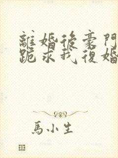 离婚后豪门前夫跪求我复婚全文封面