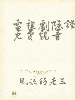 电视剧隐锋全集免费观看