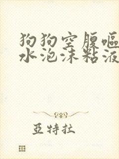 狗狗空腹呕吐黄水泡沫粘液