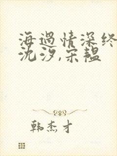 海过情深终成影沈汐,宋韫封面