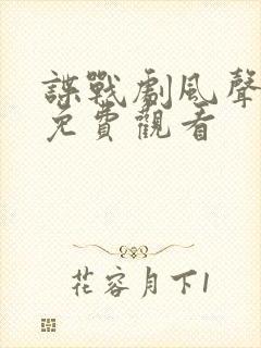 谍战剧风声全集免费观看封面