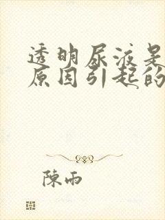 透明尿液是什么原因引起的