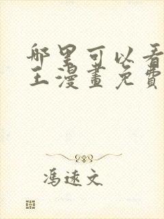 哪里可以看海贼王漫画免费