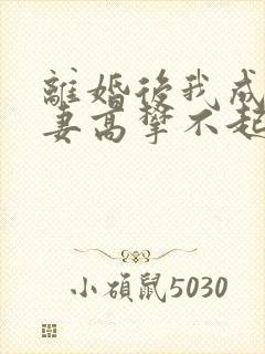 离婚后我成了前妻高攀不起的神