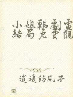 小姐韩剧电视剧结局免费观看未删减版封面