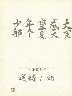 少年变成大人的那个夏天完整版