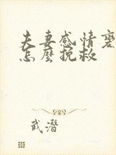 夫妻感情变淡了怎么挽救