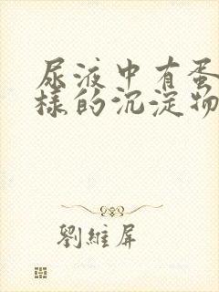 尿液中有蛋清一样的沉淀物封面