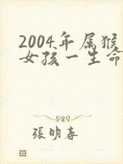 2004年属猴女孩一生命运怎样封面