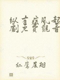 纵有疾风起电视剧免费观看第一集