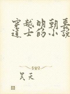 穿越明朝嘉靖当道士的小说