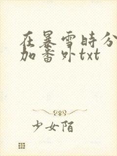 在暴雪时分全文加番外txt