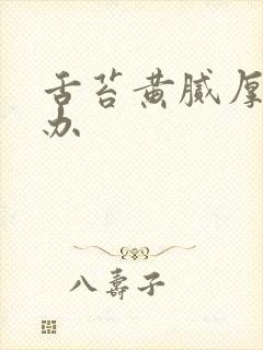 舌苔黄腻厚怎麽办