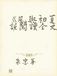 《风与初夏》小说阅读全文