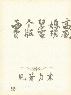 两个儿媳高清免费版电视剧