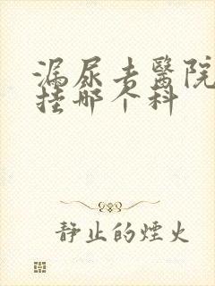 漏尿去医院看病挂哪个科