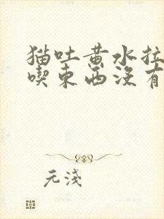 猫吐黄水拉稀不吃东西没有精神