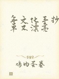 年文化手抄报简单又漂亮