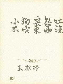 小狗突然吐白沫不吃东西没精神